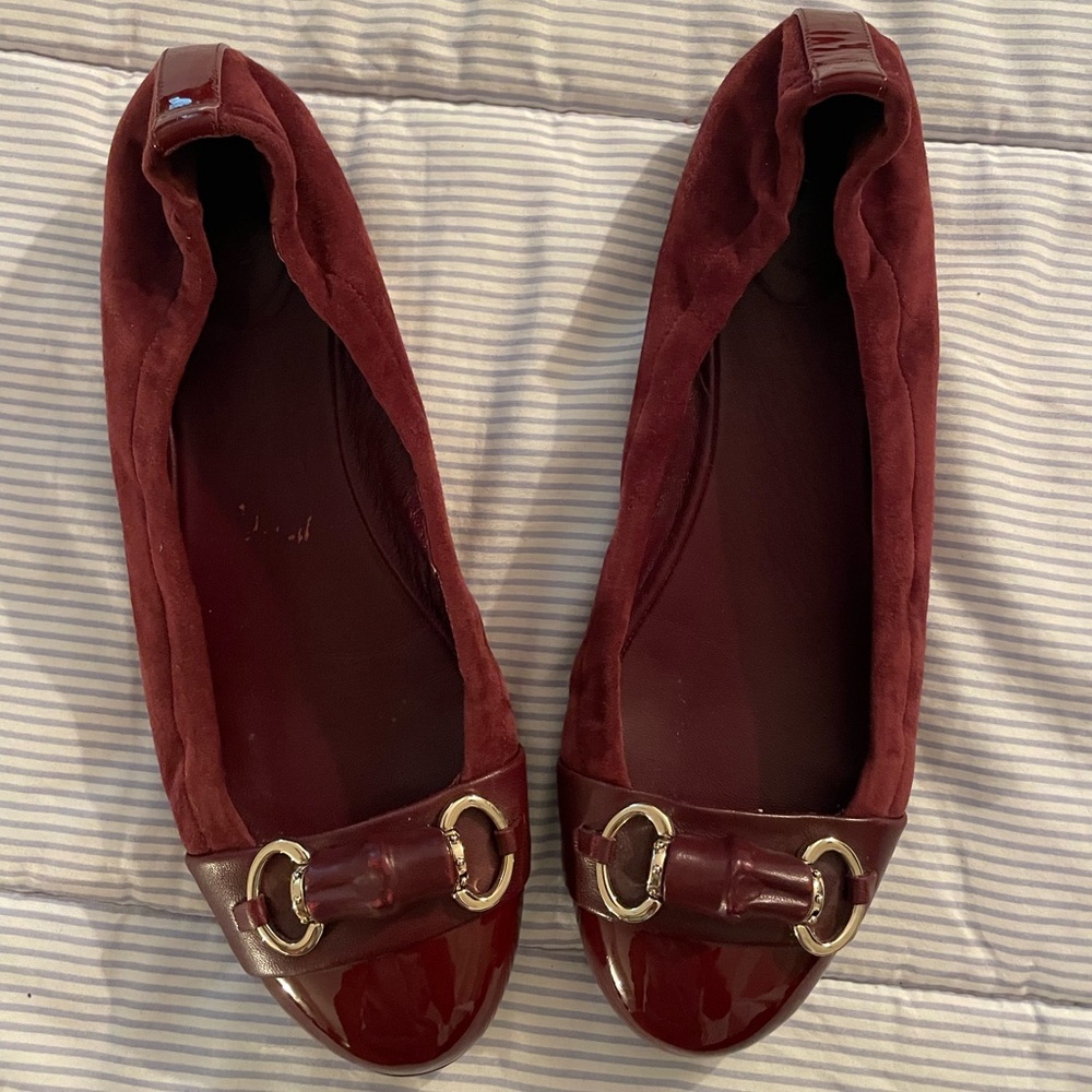 Elegant Burgundy Women's Flats